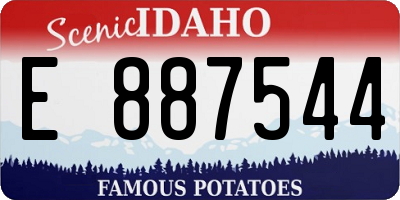 ID license plate E887544