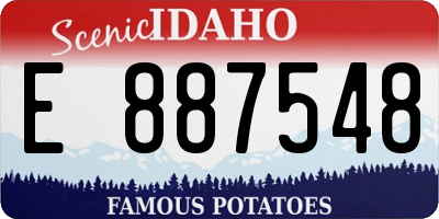 ID license plate E887548