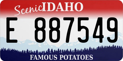 ID license plate E887549