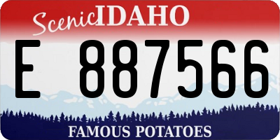 ID license plate E887566