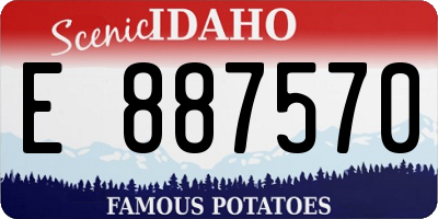 ID license plate E887570