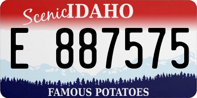 ID license plate E887575