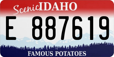 ID license plate E887619