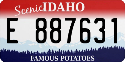 ID license plate E887631