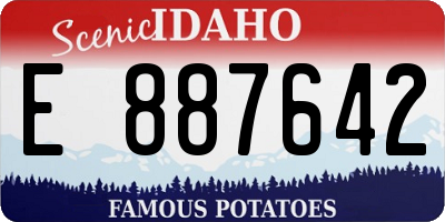 ID license plate E887642