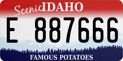 ID license plate E887666