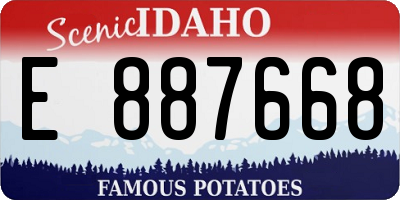 ID license plate E887668