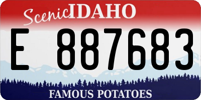 ID license plate E887683