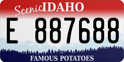 ID license plate E887688
