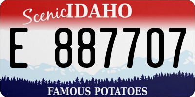 ID license plate E887707