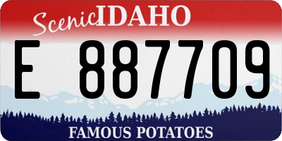 ID license plate E887709