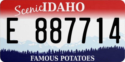 ID license plate E887714