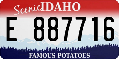 ID license plate E887716