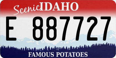 ID license plate E887727