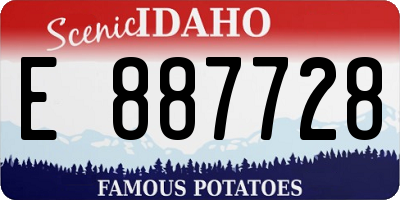 ID license plate E887728