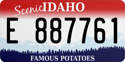 ID license plate E887761