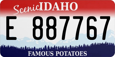 ID license plate E887767