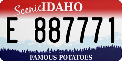 ID license plate E887771
