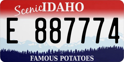 ID license plate E887774
