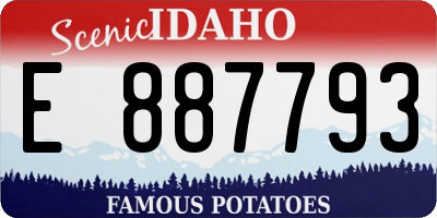 ID license plate E887793
