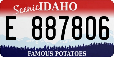 ID license plate E887806