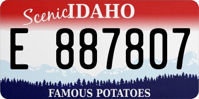 ID license plate E887807