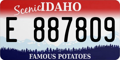 ID license plate E887809