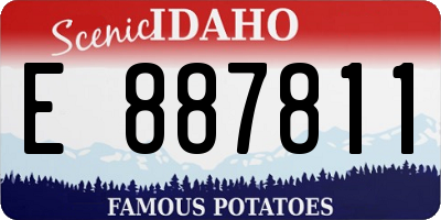ID license plate E887811
