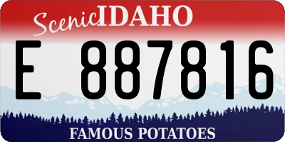 ID license plate E887816