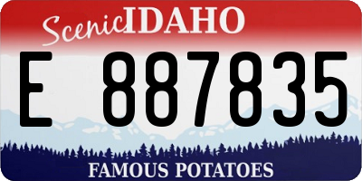 ID license plate E887835
