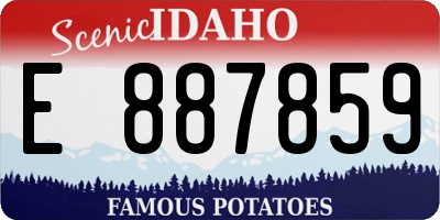ID license plate E887859