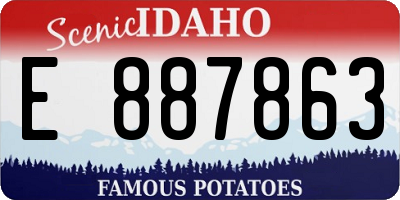 ID license plate E887863
