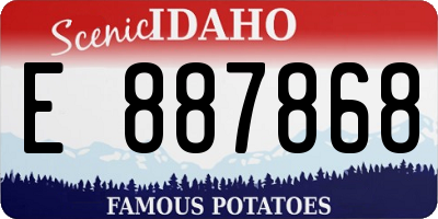 ID license plate E887868