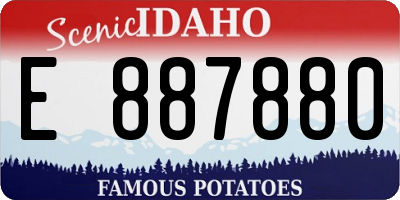 ID license plate E887880