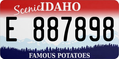 ID license plate E887898