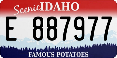 ID license plate E887977