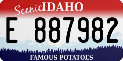 ID license plate E887982