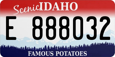ID license plate E888032