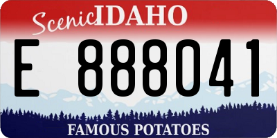 ID license plate E888041