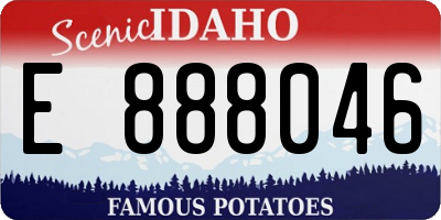 ID license plate E888046