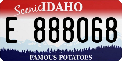 ID license plate E888068