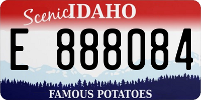 ID license plate E888084