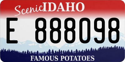 ID license plate E888098