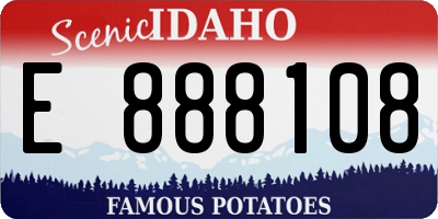 ID license plate E888108