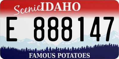 ID license plate E888147