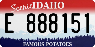 ID license plate E888151