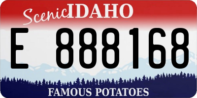 ID license plate E888168