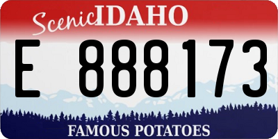 ID license plate E888173