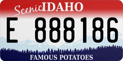 ID license plate E888186