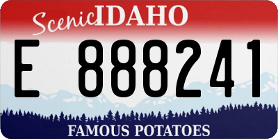 ID license plate E888241